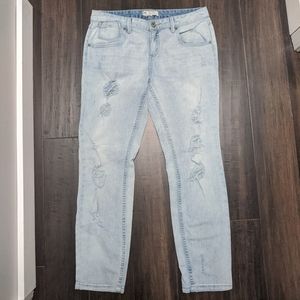 Free People Light Wash Distressed Jeans